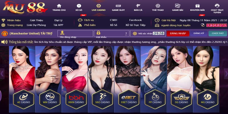 Trải nghiệm casino MU88 vô cùng hấp dẫn dành cho bạn